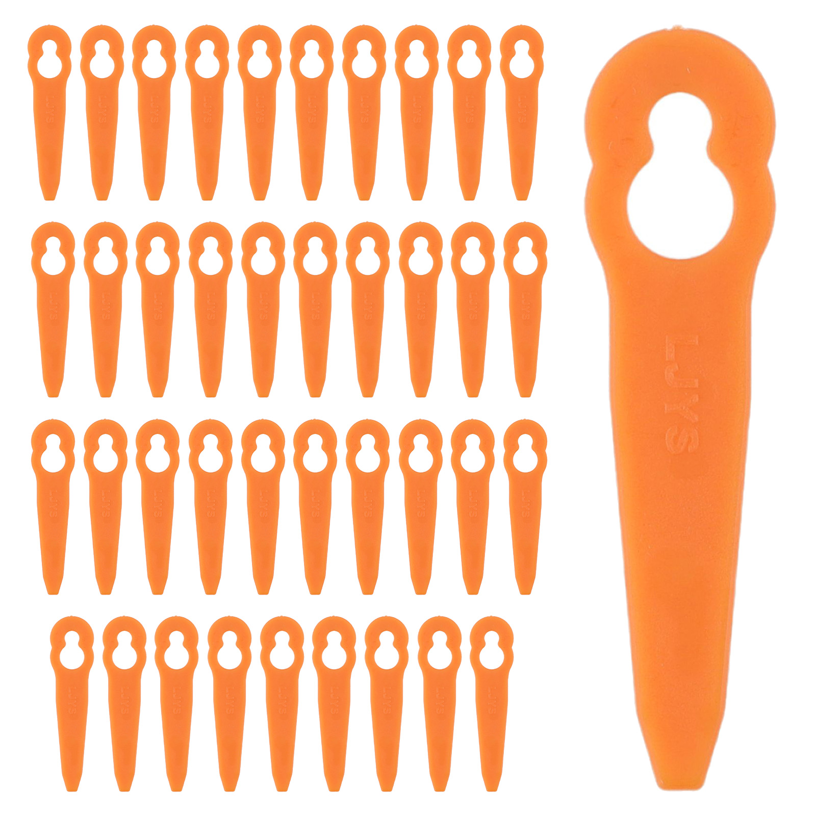 Gardening Tools High Quality - 40 stuks kunststof grasmaaiermessen oranje kunststof