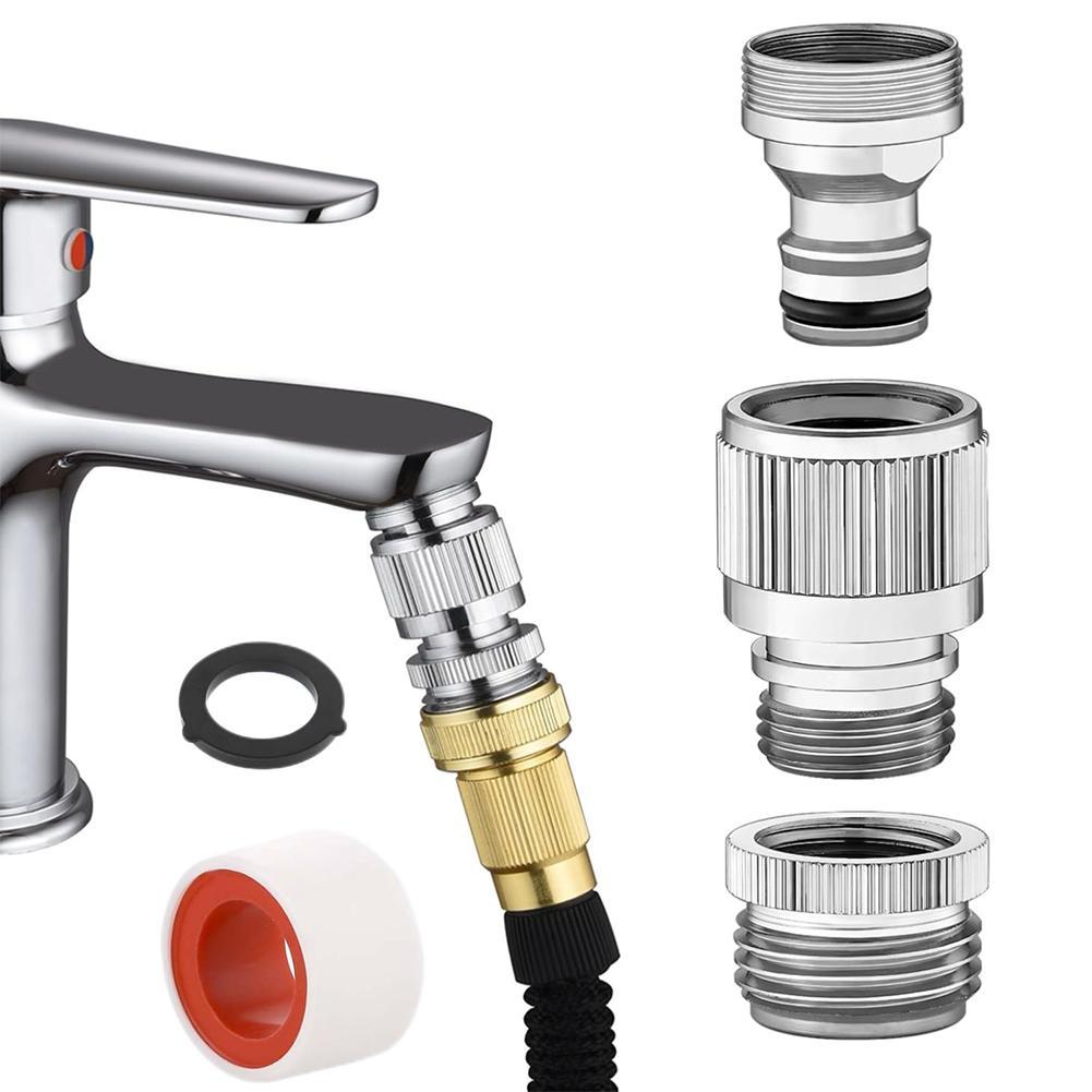 Gardening Tools Wholesale - Kraanadapterset voor tuinslang en doucheaansluiting Snelkoppelingen