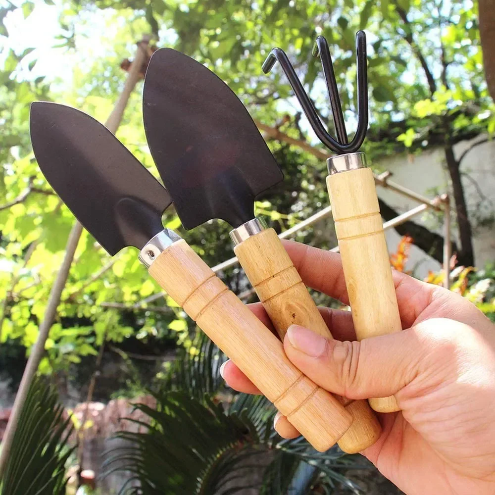 Gardening Tools For Digging - 3-delige mini-tuinset, klein formaat, voor binnenplanten,