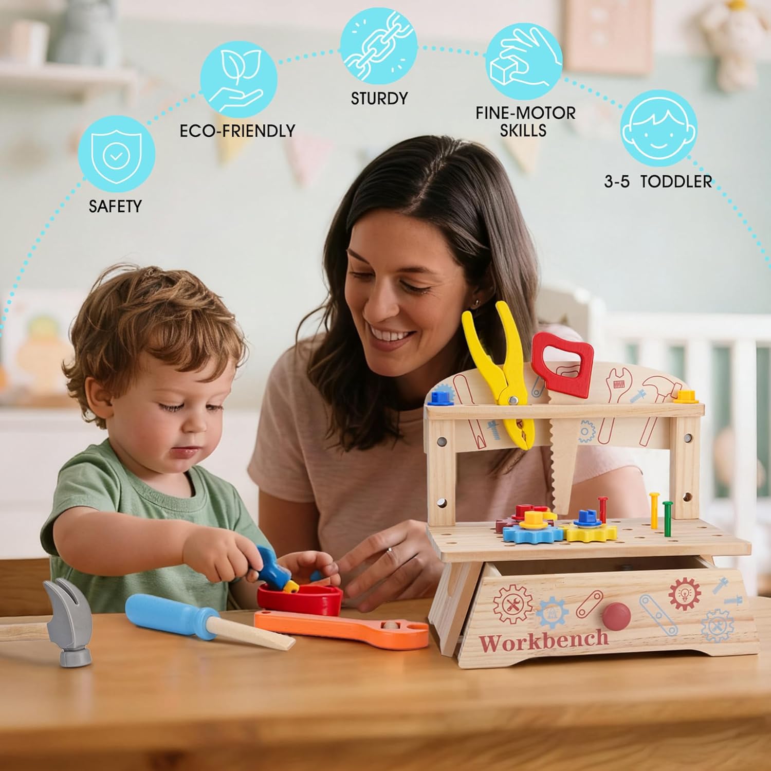 Houten gereedschapsbank voor k - Gardening Tools Girls recensie en prijs