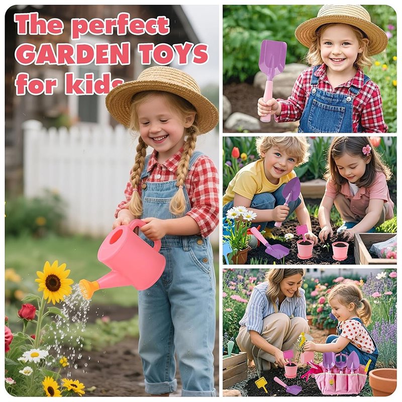Superior-Kids roze tuingereeds - Gardening Tools Kit For Kids recensie en prijs