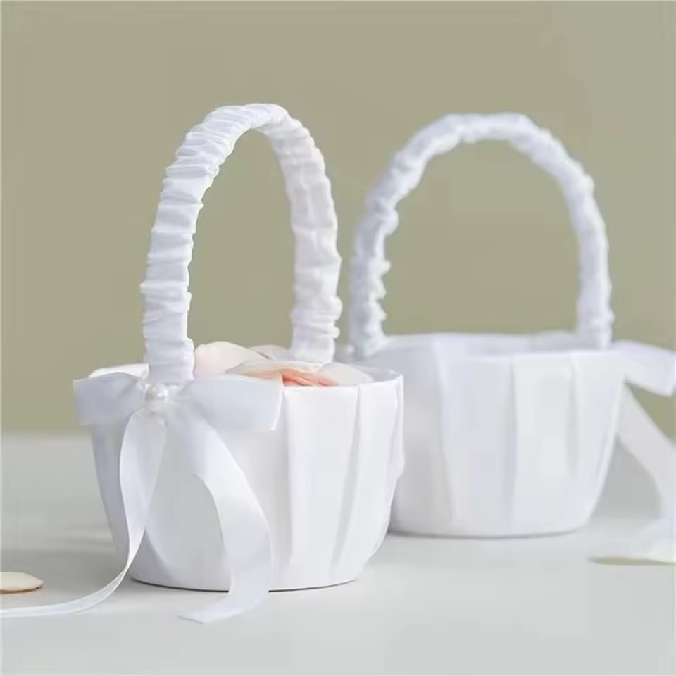 Bruids wit satijnen strik bloe - Gardening Tools Girls recensie en prijs