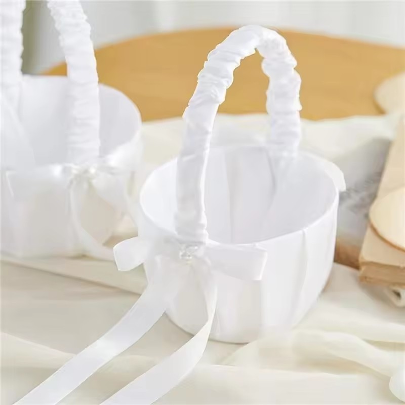 Bruids wit satijnen strik bloe - Gardening Tools Girls recensie en prijs
